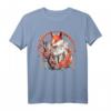 Kitsune Fox Japanisches Anime Kawaii Fuchsblüte Kirschblume T-Shirt – Perfekt als Geschenk für Otaku, Kinder & Jugendliche, ideal für Geburtstage & Weihnachten