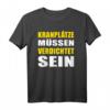 Lustiges Kranführer T-Shirt mit Spruch 'Kranplätze müssen verdichtet sein' – Perfekt für Bauarbeiter, Kranführer und Baustellenfans