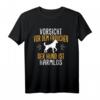 Vorsicht Vor Frauchen Hunde Humor T-Shirt - Lustiges Geschenk für Hunde-Freunde zu Geburtstag, Weihnachten & Co.