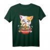 Ramen essende Katze Kawaii Anime Baka T-Shirt – Perfekt für Otaku, Japanliebhaber & Katzenfreunde