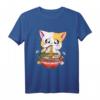 Ramen essende Katze Kawaii Anime Baka T-Shirt – Perfekt für Otaku, Japanliebhaber & Katzenfreunde