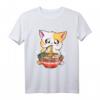 Ramen essende Katze Kawaii Anime Baka T-Shirt – Perfekt für Otaku, Japanliebhaber & Katzenfreunde