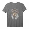 Indianer Wolfsfeder T-Shirt – Buntes, trendiges Wolf-Design für Liebhaber, Indianer und Stammesfans, perfektes Geschenk