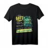 Lustiges Als Gott mich schuf grinste er T-Shirt - Humoriges Geschenk für Freunde und Familie
