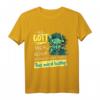 Lustiges Als Gott mich schuf grinste er T-Shirt - Humoriges Geschenk für Freunde und Familie