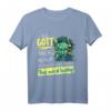 Lustiges Als Gott mich schuf grinste er T-Shirt - Humoriges Geschenk für Freunde und Familie