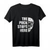 Hockey Goalie T-Shirt mit 'The puck stops here' - Perfekt für Eishockey Torhüter & Feldhockey Torwarte, Training & Freizeit