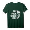 Hockey Goalie T-Shirt mit 'The puck stops here' - Perfekt für Eishockey Torhüter & Feldhockey Torwarte, Training & Freizeit