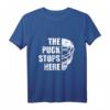 Hockey Goalie T-Shirt mit 'The puck stops here' - Perfekt für Eishockey Torhüter & Feldhockey Torwarte, Training & Freizeit
