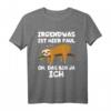Irgendwas ist hier faul oh das bin ja ich Faultier T-Shirt – Lustiges Humorshirt für Büro, Schule und Alltag