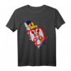 Serbien Balkan T-Shirt mit Flagge & Wappen - Geschenkidee für Belgrad, Zagreb & Balkan-Urlauber