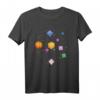 Würfel für Rollenspiele T-Shirt – Planetensystem Design für Tabletop- und Pen-and-Paper-Fans