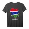Gambia-Flagge mit Afrika Karte Love Gambia Gambian Pride T-Shirt - Stolzes Afrikadesign