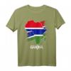 Gambia-Flagge mit Afrika Karte Love Gambia Gambian Pride T-Shirt - Stolzes Afrikadesign