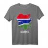 Gambia-Flagge mit Afrika Karte Love Gambia Gambian Pride T-Shirt - Stolzes Afrikadesign