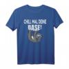 Süßes Faultier T-Shirt mit Spruch 'Chill mal deine Base' – Perfekt als Geschenk für Faultier-Liebhaber, Morgenmuffel, Kinder & Erwachsene für Entspannung, Schlaf und Wellness