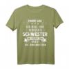 Bruder Schwester Geschwister Geschenk T-Shirt mit Spruch - Lustiges Partnerlook für Familien, Bruder und Schwester