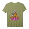 Kuh Zen Yoga Meditation Buddha T-Shirt mit Blume des Lebens – Spirituelles Tier- und Geometrie-Design für Yoga, Meditation und Humor