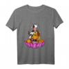 Kuh Zen Yoga Meditation Buddha T-Shirt mit Blume des Lebens – Spirituelles Tier- und Geometrie-Design für Yoga, Meditation und Humor