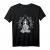 HapKitten T-Shirt mit Buddha Silhouette und Mandala - Spirituelles Geschenk für Yoga, Buddhismus und fernöstliche Religionen