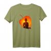 Buddha Meditation T-Shirt mit Silhouette – Yoga und Meditationskleidung für Spirituelle & Achtsame Menschen