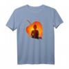 Buddha Meditation T-Shirt mit Silhouette – Yoga und Meditationskleidung für Spirituelle & Achtsame Menschen