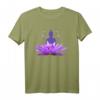 Buddha auf Lotusblüte Meditation T-Shirt – Spirituelle Kleidung für Yoga, Qi Gong, Tai Chi & Retreats, Perfektes Geschenk für Praktiker und Lehrer