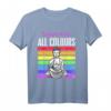 Zen Meditation Yoga T-Shirt mit Buddha Regenbogen Flagge – Spirituelles Geschenk für Freunde & Familie, Inspiration für Meditation, Buddhismus & Achtsamkeit