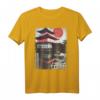 Japanisches Kunst T-Shirt mit Tempel, Anime und Vintage Design – Perfekt für Manga und Spirituelle Fans