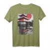 Japanisches Kunst T-Shirt mit Tempel, Anime und Vintage Design – Perfekt für Manga und Spirituelle Fans