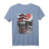 Japanisches Kunst T-Shirt mit Tempel, Anime und Vintage Design – Perfekt für Manga und Spirituelle Fans