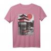 Japanisches Kunst T-Shirt mit Tempel, Anime und Vintage Design – Perfekt für Manga und Spirituelle Fans