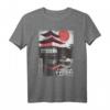 Japanisches Kunst T-Shirt mit Tempel, Anime und Vintage Design – Perfekt für Manga und Spirituelle Fans