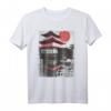Japanisches Kunst T-Shirt mit Tempel, Anime und Vintage Design – Perfekt für Manga und Spirituelle Fans
