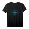 Blaue Lotusblume - Yoga und Spirituelles T-Shirt im Boho Chic Stil mit Mandala, Chakren & Heiligen Symbolen
