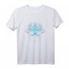 Blaue Lotusblume - Yoga und Spirituelles T-Shirt im Boho Chic Stil mit Mandala, Chakren & Heiligen Symbolen