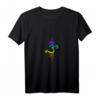 Damen Om Mantra Symbol Lotusblüte Unalome Chakra Regenbogen T-Shirt mit V-Ausschnitt – Spirituelles Yoga & Meditation Mode, Geschenk für Buddhisten & Lichtarbeiter