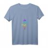 Damen Om Mantra Symbol Lotusblüte Unalome Chakra Regenbogen T-Shirt mit V-Ausschnitt – Spirituelles Yoga & Meditation Mode, Geschenk für Buddhisten & Lichtarbeiter
