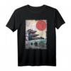 Japanischer Tempel Anime Vintage T-Shirt - Spiritueller Kunstdruck für Fans von Japan, Vaporwave, Kampfsport und Buddhismus