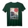 Japanischer Tempel Anime Vintage T-Shirt - Spiritueller Kunstdruck für Fans von Japan, Vaporwave, Kampfsport und Buddhismus