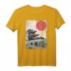 Japanischer Tempel Anime Vintage T-Shirt - Spiritueller Kunstdruck für Fans von Japan, Vaporwave, Kampfsport und Buddhismus