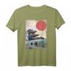 Japanischer Tempel Anime Vintage T-Shirt - Spiritueller Kunstdruck für Fans von Japan, Vaporwave, Kampfsport und Buddhismus