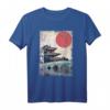 Japanischer Tempel Anime Vintage T-Shirt - Spiritueller Kunstdruck für Fans von Japan, Vaporwave, Kampfsport und Buddhismus