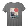 Japanischer Tempel Anime Vintage T-Shirt - Spiritueller Kunstdruck für Fans von Japan, Vaporwave, Kampfsport und Buddhismus