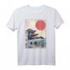 Japanischer Tempel Anime Vintage T-Shirt - Spiritueller Kunstdruck für Fans von Japan, Vaporwave, Kampfsport und Buddhismus