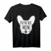 Damen Frenchie Mom Silhouette Französische Bulldogge T-Shirt – Perfektes Geschenk für Bulldoggenliebhaber zu Geburtstag & Weihnachten