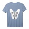 Damen Frenchie Mom Silhouette Französische Bulldogge T-Shirt – Perfektes Geschenk für Bulldoggenliebhaber zu Geburtstag & Weihnachten
