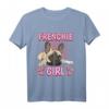 Frenchie Mädchen Frenchie Girl Französische Bulldoggen T-Shirt - Lustiges Hundemode-Design für Kinder, Damen & Herren als Geschenk