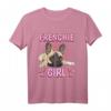 Frenchie Mädchen Frenchie Girl Französische Bulldoggen T-Shirt - Lustiges Hundemode-Design für Kinder, Damen & Herren als Geschenk