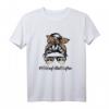 Old English Bulldog Mom Life Messy Dutt Bandana Leopard T-Shirt – Lustiges Geschenk für Hundemütter, Hunde-Liebhaber & Bulldoggenfans